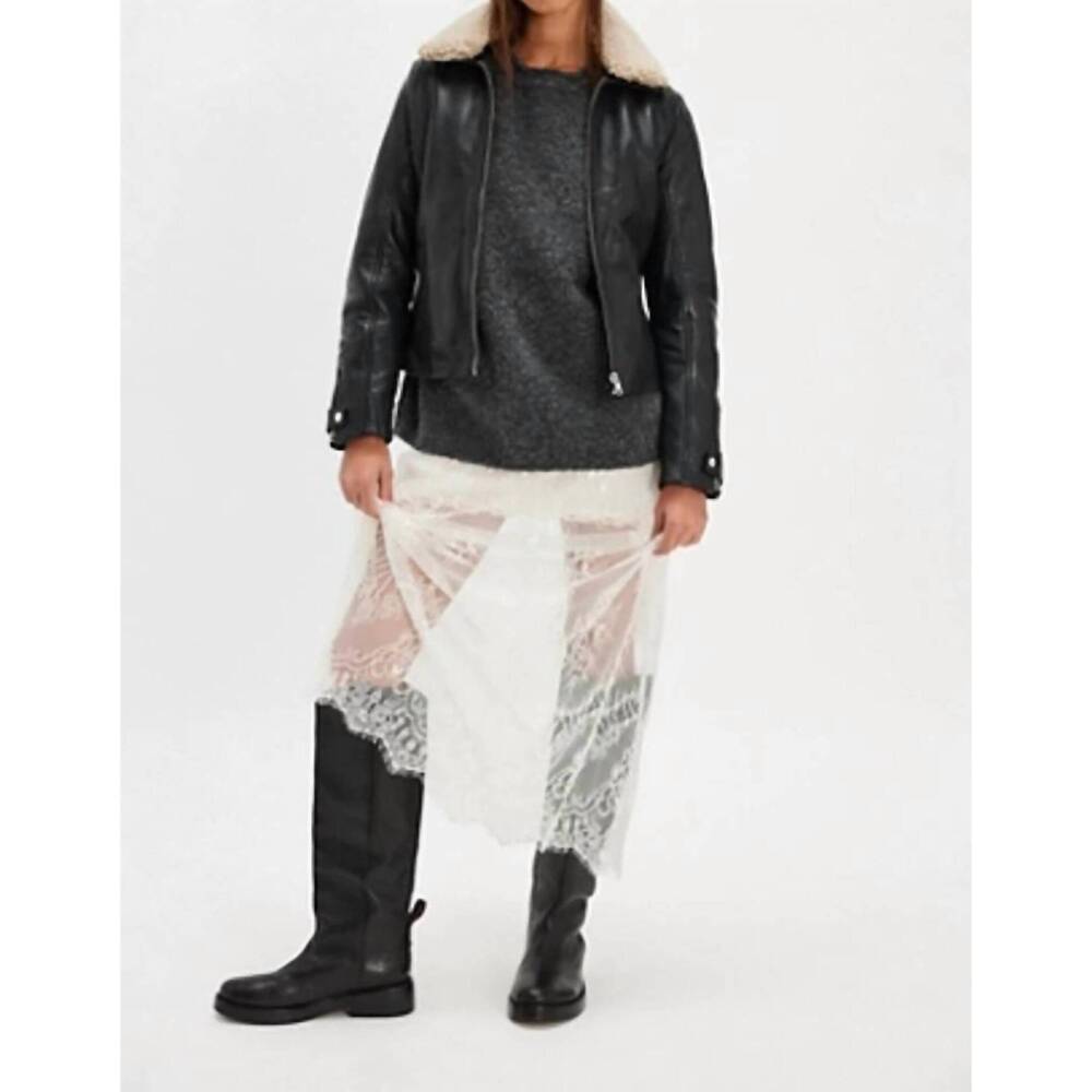 NEW MAURITIUS tammy leather jacket in black